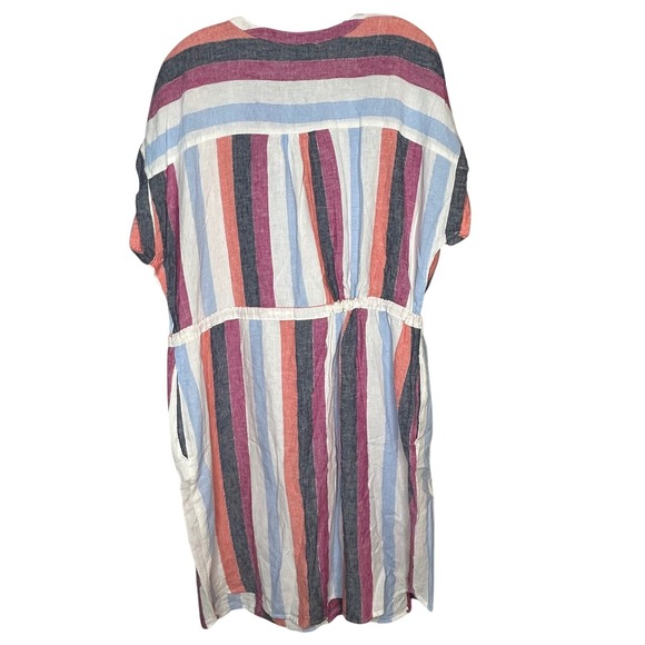 Time‎ and Tru Womens XXL(20)NWT Stripe Cinch Waist Casual Dress Plus Size 20 - Picture 2 of 5